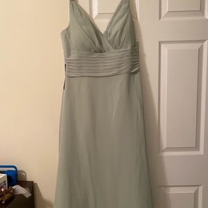 Azazie Jayla Dress in Dusty Sage.